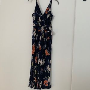 Floral Knit Crop Jumpsuit